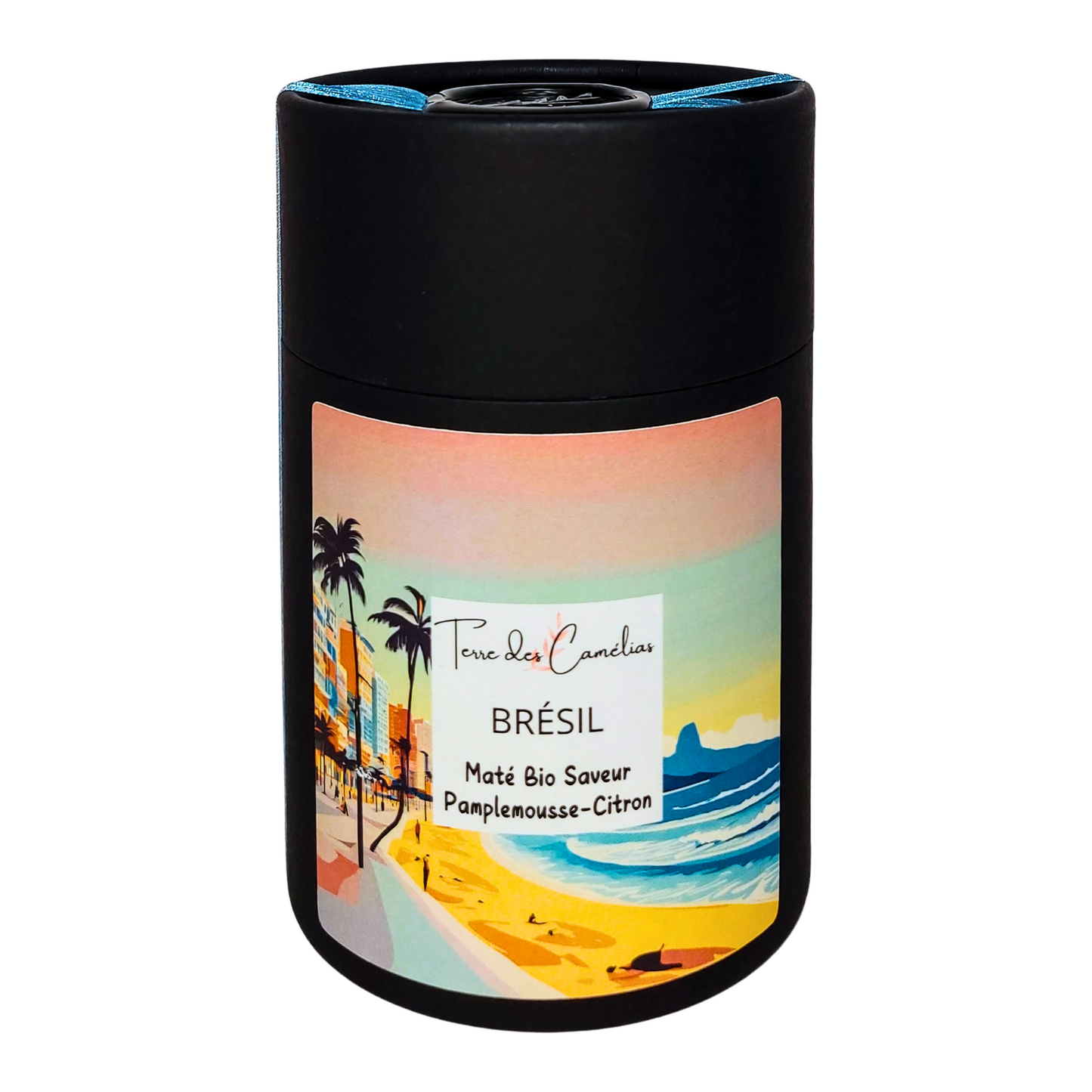 Boîte de maté bio en vrac pamplemousse citron