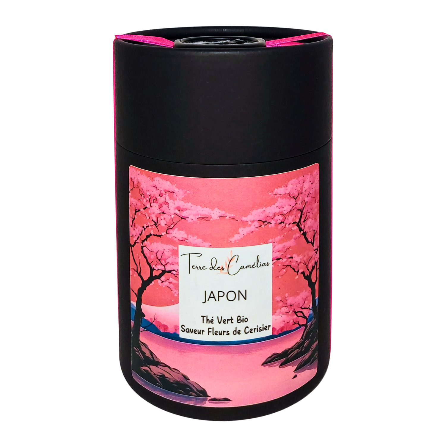 Boîte de Thé vert bio du Japon saveur fleurs de cerisier